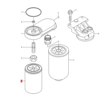 11E1-70210-AS Фильтр топливный - Hyundai, Doosan, Kixx запчасти, масла, смазки, антифриз, фильтры для спецтехники