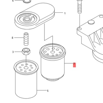 EK-1016 топливный Фильтр (FF200, FS1280, FF201, 11E1-70210) - Hyundai, Doosan, Kixx запчасти, масла, смазки, антифриз, фильтры для спецтехники