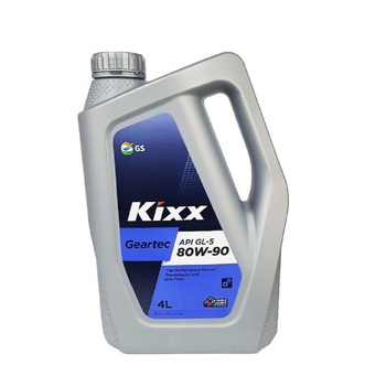 Масло трансмиссионное Kixx Geartec GL-5 80W-90 /4л мет. п/синт. - Hyundai, Doosan, Kixx запчасти, масла, смазки, антифриз, фильтры для спецтехники